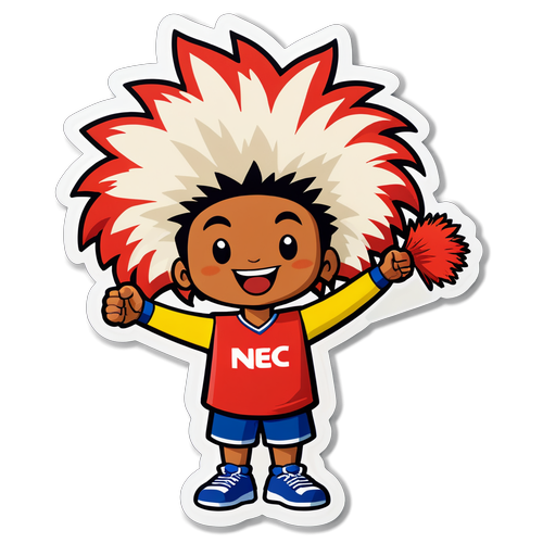 NEC Cheerleading Fan Sticker