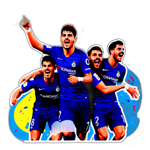 Adesivo di Álvaro Morata in festa
