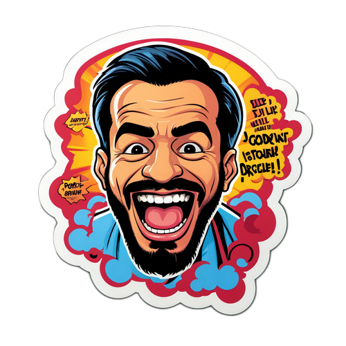 Komiksový nálepka s Marokem Prchalem