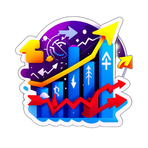 ייצוג דינמי של מניות עם חיצים עולים