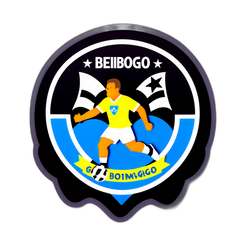 Autocollant de soutien pour le match Botafogo – Grêmio