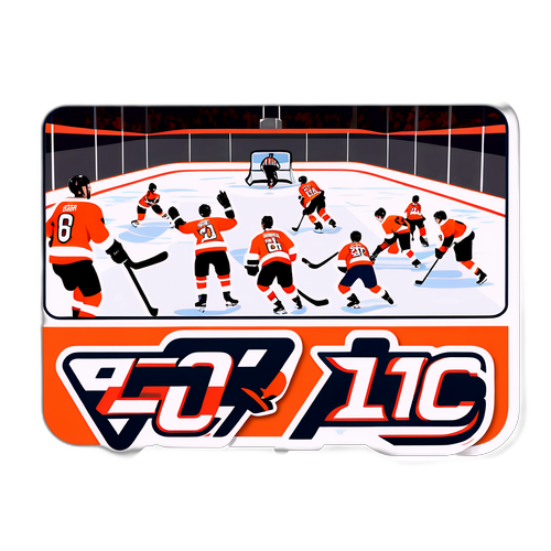 Dynamic Hockey Action Shot: Flyers vs Capitals