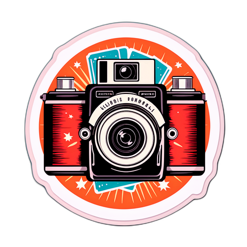रेट्रो कैमरा स्टिकर