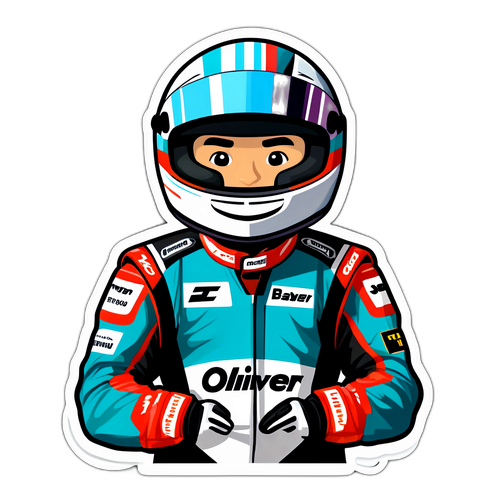 Sticker van Oliver Bearman als coureur