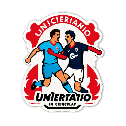 Ilustración de Universitario y Cienciano en un duelo