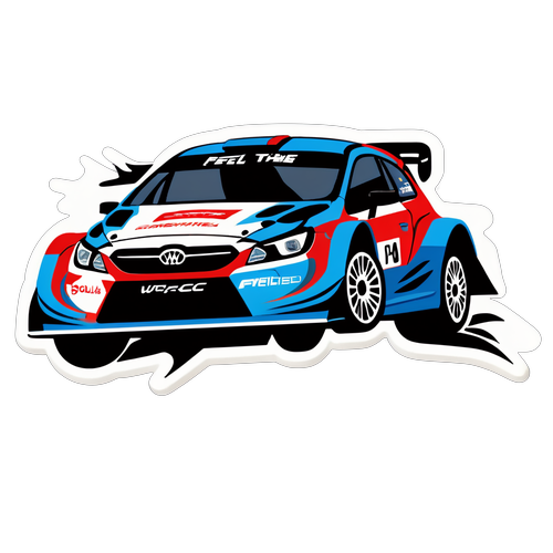 Koe Adrenaliini! WRC:n Vauhdikkain Auto Sticker!