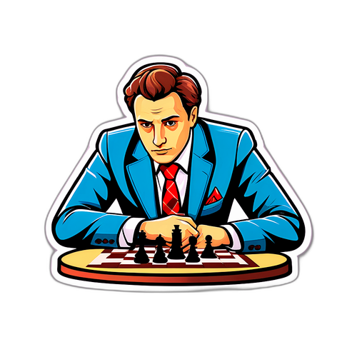 Hình dán Daniel Naroditsky chơi cờ