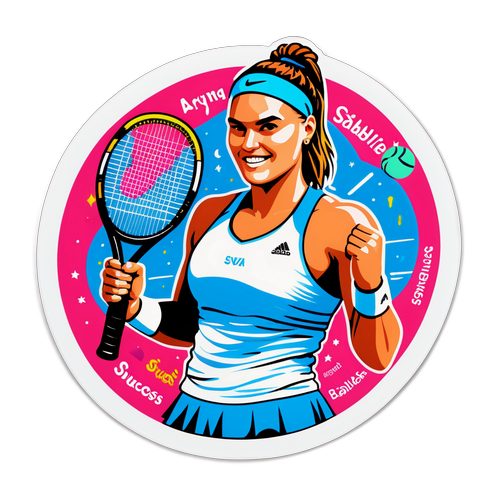 Stiker Motivasi Aryna Sabalenka