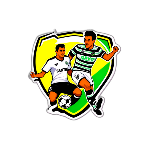 Rekaan Sticker Pertandingan Bragantino vs Santos