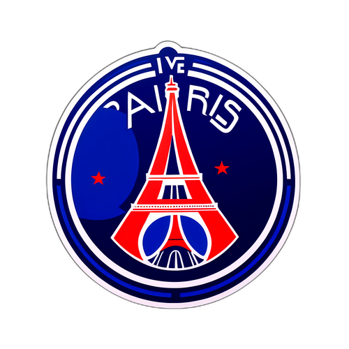 Logo Paris Saint-Germain yang Berinteraksi dengan Elemen Stade Rennais
