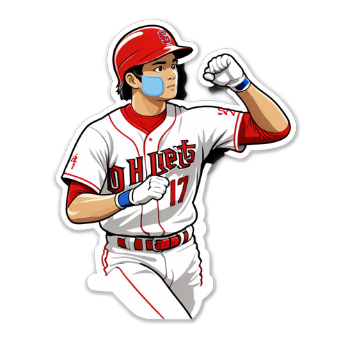 大谷翔平與對手的勇氣挑戰貼紙
