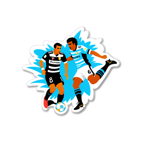 Ilustrasi Pemain Racing de Montevideo dan Corinthians dalam Aksi