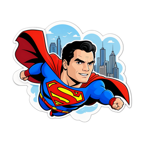 Adesivo divertente di Superman