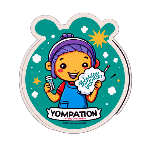 鼓勵HPV疫苗接種的貼紙