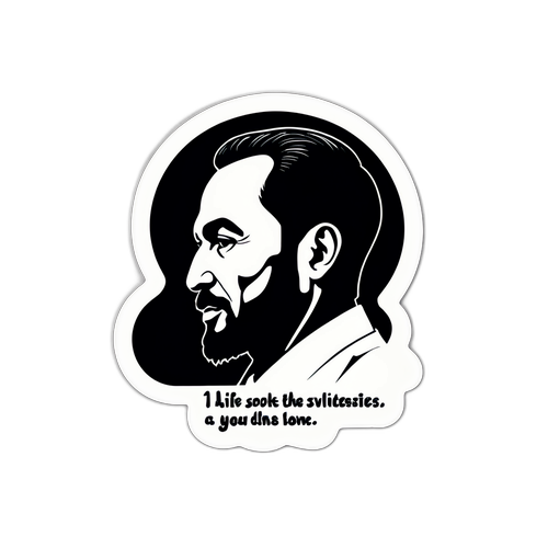 Stiker Minimalis Siluet Abdullah Azwar Anas