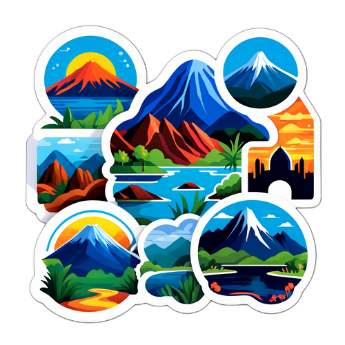 Autocollant des paysages emblématiques de Malaisie