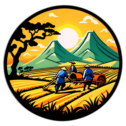 古代中国农民耕作场景