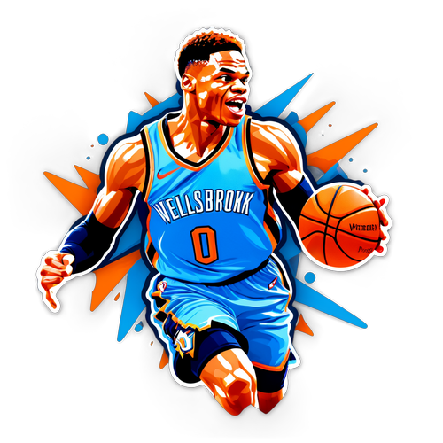 Makulay na Sticker ni Russell Westbrook sa Aksyon