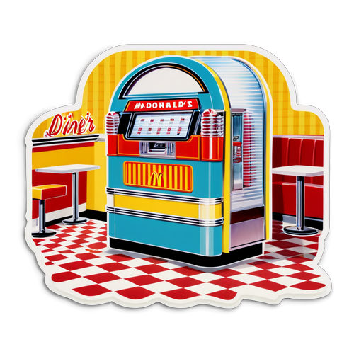 Un'epoca nostalgica al diner di McDonald's