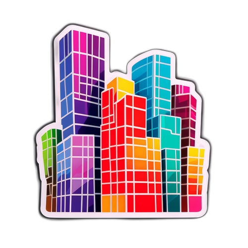 Edificio icónico diseñado por Frank Gehry en un estilo abstracto y colorido