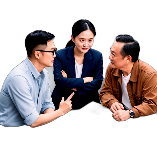 导演们在片场激烈讨论剧本