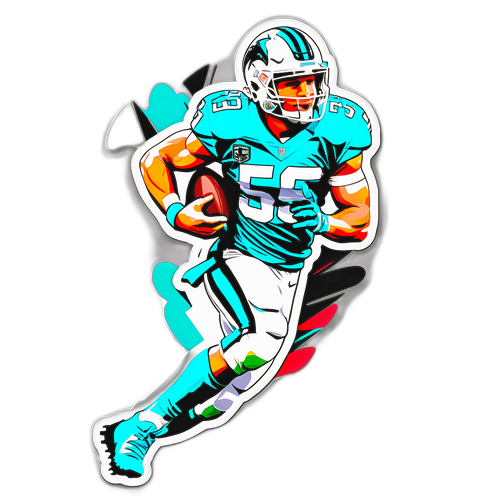 Dynamic Christian McCaffrey Action Sticker