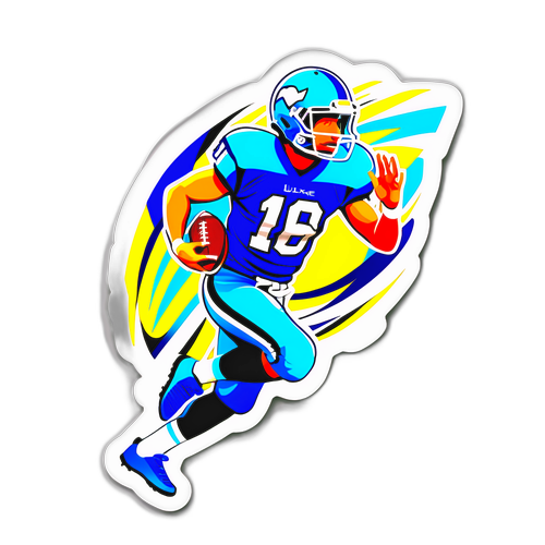 Dynamic Football Sticker Featuring Luke Musgrave