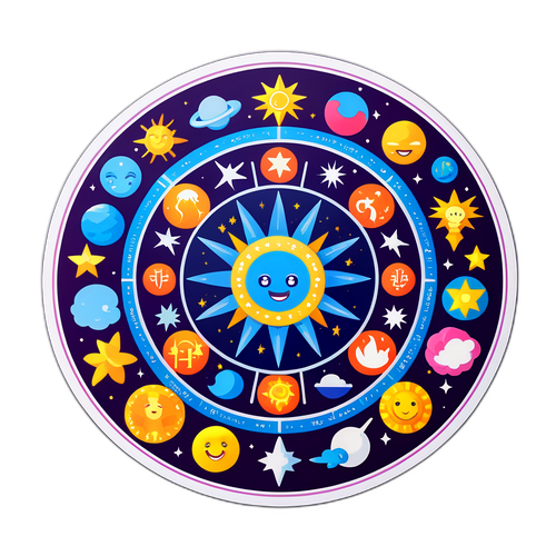 สติกเกอร์ฮอร์โรสโคปที่เต็มไปด้วยความสนุกและพลังเชิงบวก