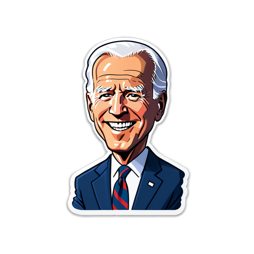 ¡Descubre el Sticker Caricaturesco de Joe Biden que Todos Querrán Llevar! Political Humor en su Máximo Esplendor