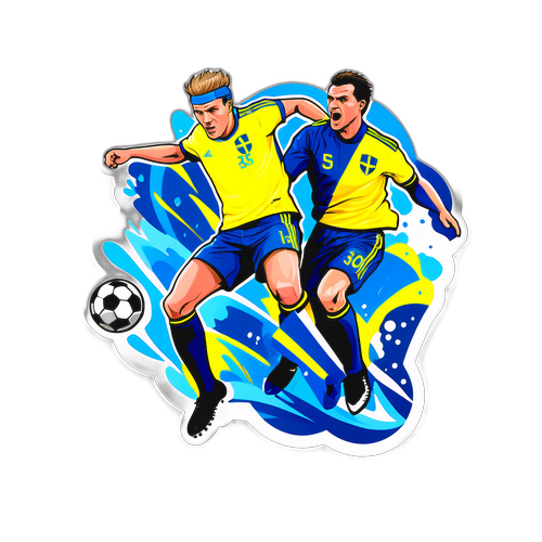 Stiker Pahlawan Kebangsaan Sweden dan Kosovo