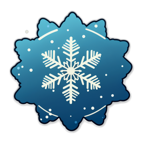 Whimsical Snowflake with 'Lake Effect Snow Warning'