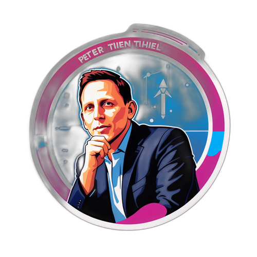 Motivationsbild von Peter Thiel in einem technologisch fortgeschrittenen Umfeld