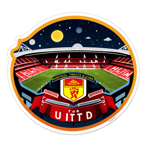 Manchester United-sticker med Old Trafford stadion