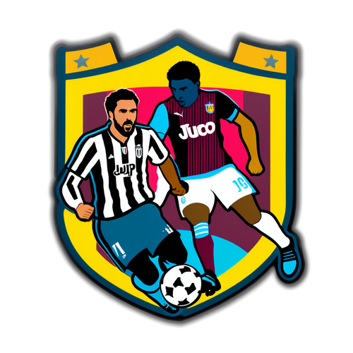 Aufkleberdesign: Aston Villa gegen Juventus