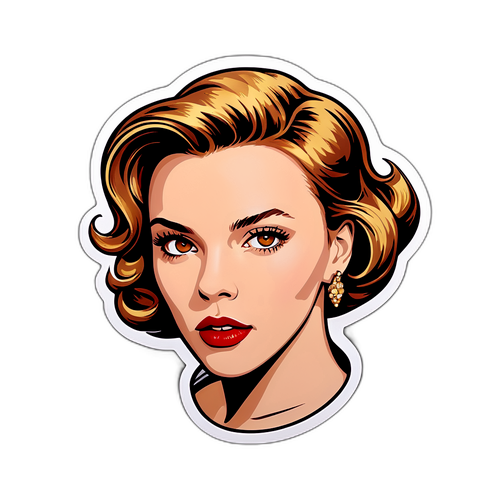 Glamorøst klistremerke av Scarlett Johansson