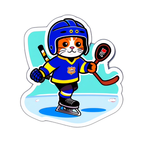 Pisica Amuzantă pe Gheață