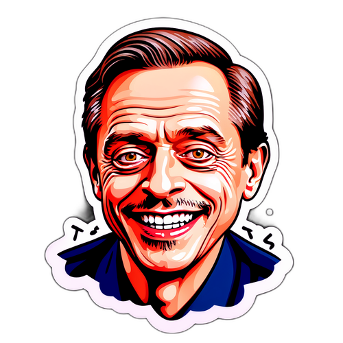 Humoristische sticker van Steve Buscemi