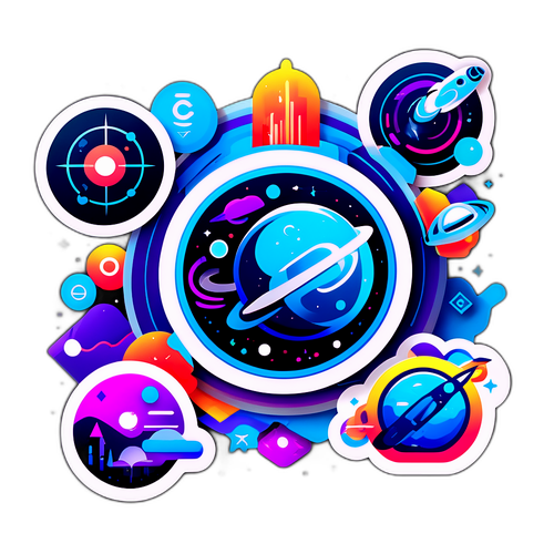 Designové nálepky s futuristickými vizuály z Moletbooku