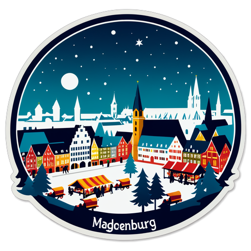 Traditioneller deutscher Weihnachtsmarkt in Magdeburg