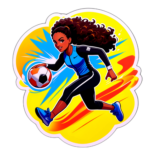 Samolepka Biancy Cristovao ve sportovním stylu