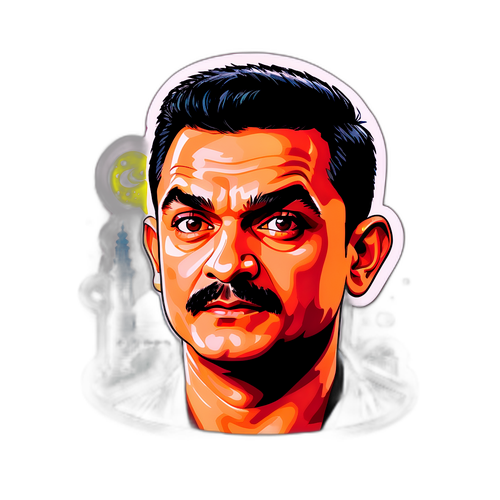 Aamir Khan'ın En İyi Filmlerinden Sahne Yansıtan Sanatsal Sticker