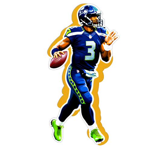 Russell Wilson Unleashed: A Stunning Visual of the Seahawks' Star in Action!