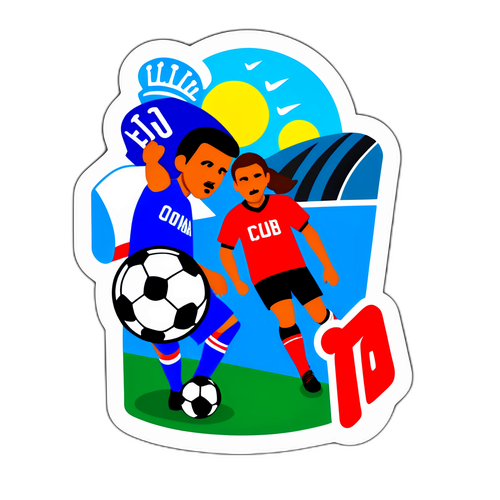 Sticker cu scena de fotbal