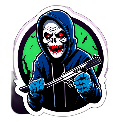 Horror-teemainen tarra: Robberyn hetki