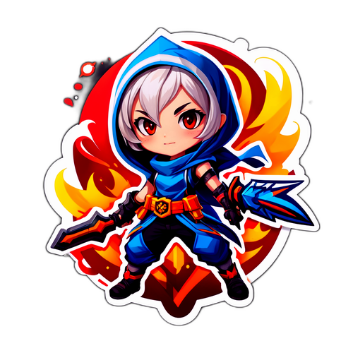 สติกเกอร์ตัวละครเกม Garena พร้อมอาวุธเท่