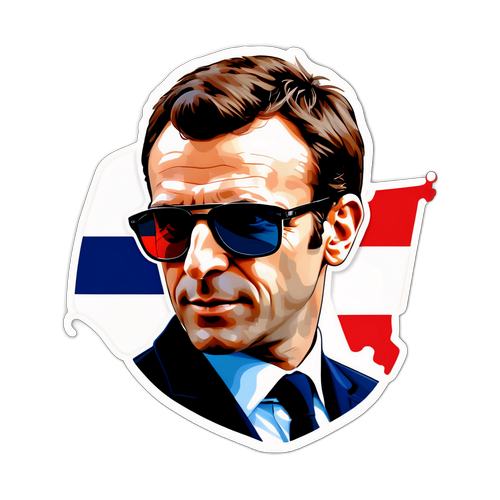 Macron mit stylischen Sonnenbrillen