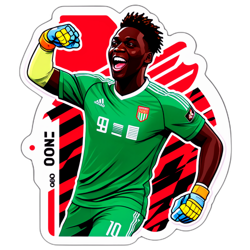 Stiker André Onana di Gawang