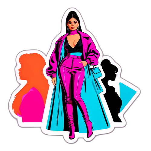 Kylie Jenner siluetti tyylikkäässä asussa