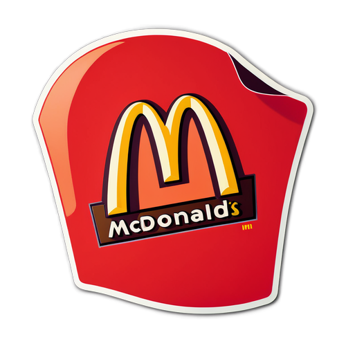 Autocolant cu logo-ul stilizat McDonald's
