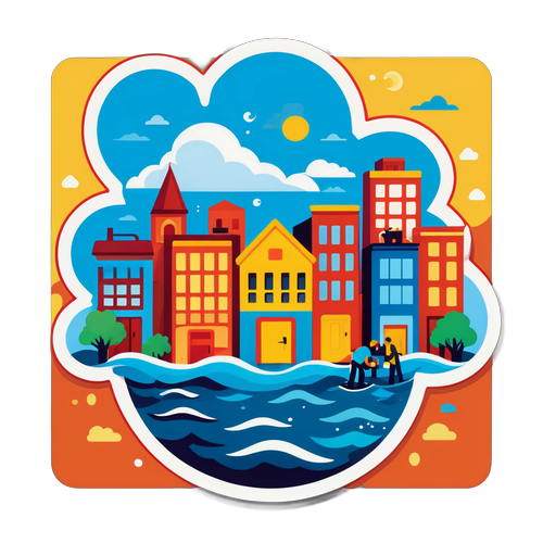 Peisaj Urban în Fața Inundațiilor